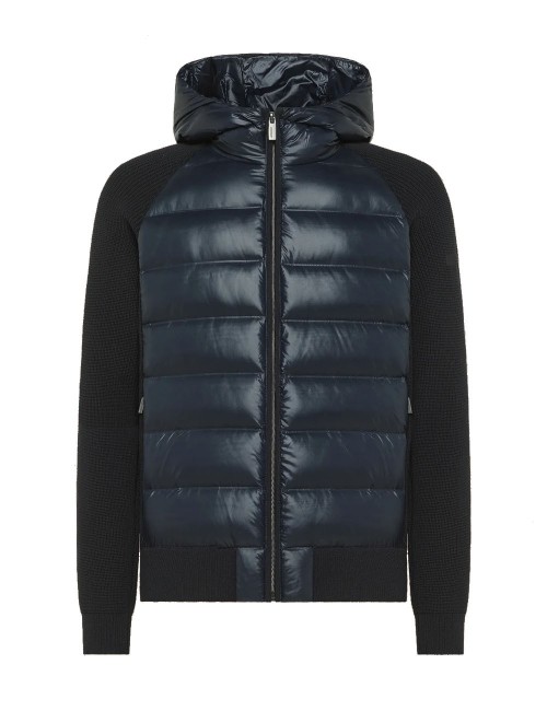 Maglia con zip e cappuccio Amos Perla Duck blue black