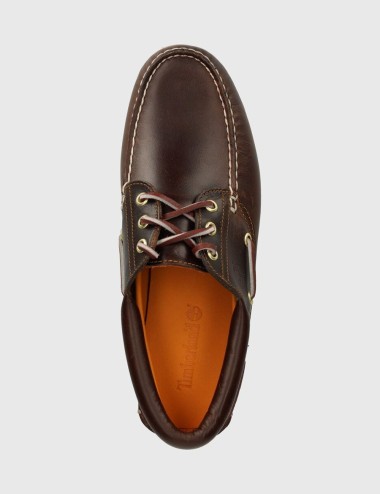 Scarpa da barca Authentics 3 Eye Classic in pelle marrone