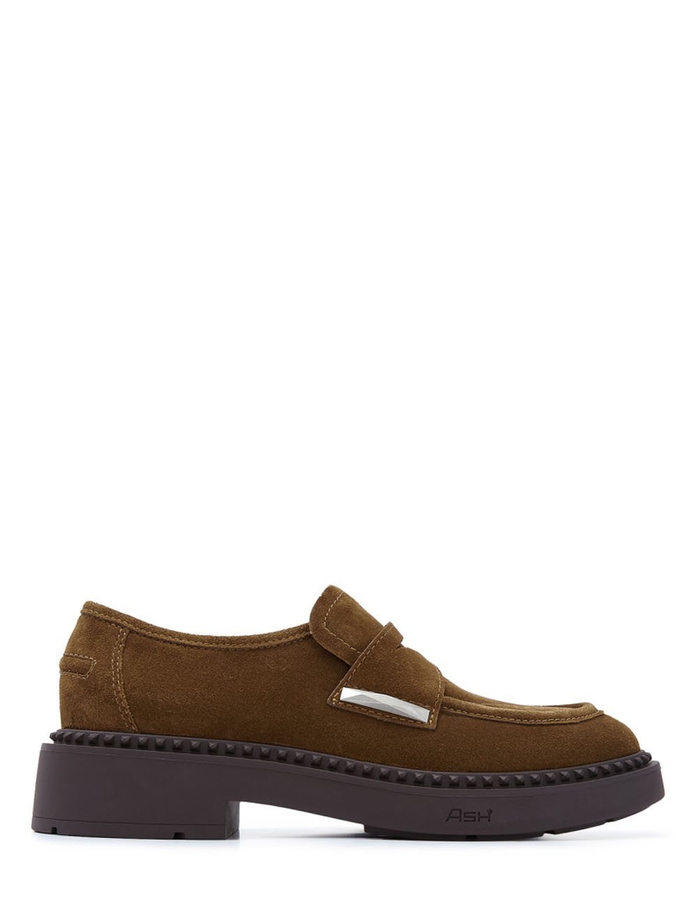 Mocassino scamosciato Medusa cognac