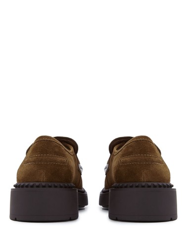 Mocassino scamosciato Medusa cognac