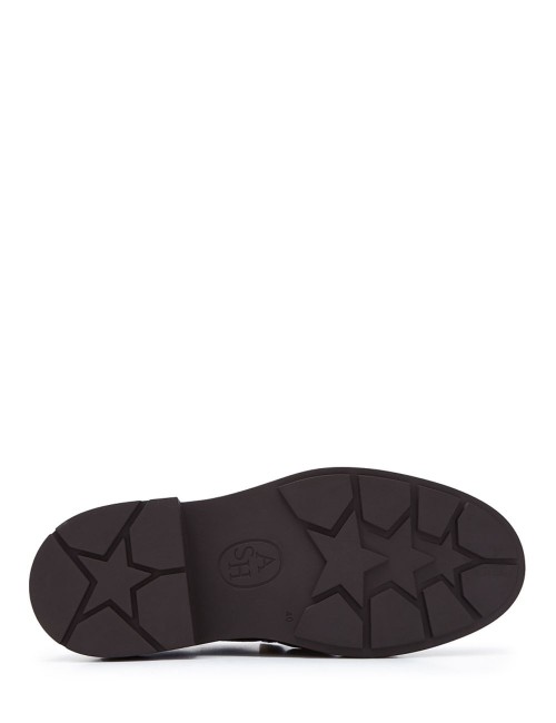 Mocassino scamosciato Medusa cognac
