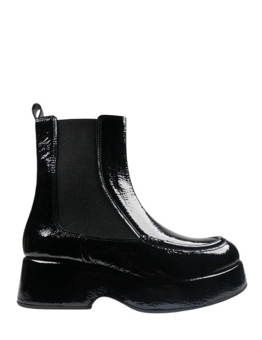 Stivaletto Chelsea Fliper in vernice nero