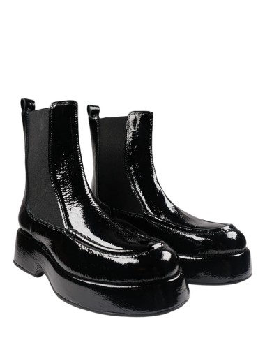 Stivaletto Chelsea Fliper in vernice nero