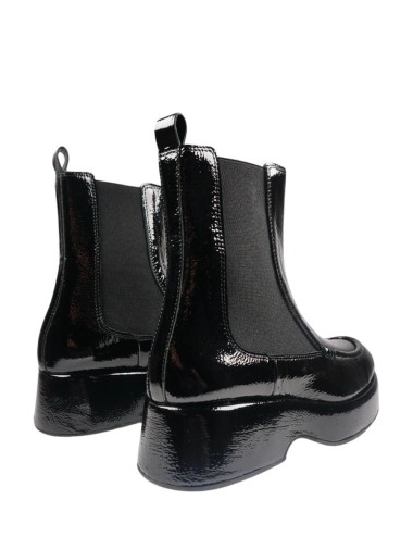 Stivaletto Chelsea Fliper in vernice nero