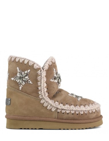 Eskimo wool stars & rhinestones Pink brown