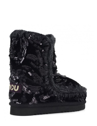 Eskimo kid velvet glamour sequins Iridiscent sequins black