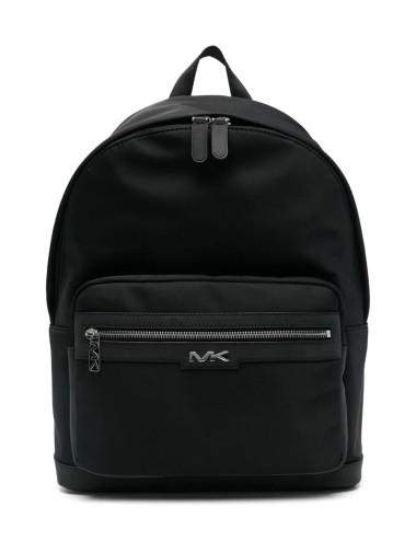 Zaino con placca logo nero