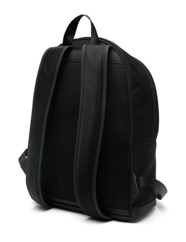 Zaino con placca logo nero