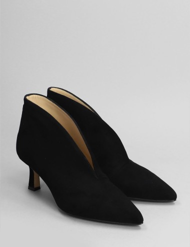 BLACK SUEDE ANKLE BOOTS