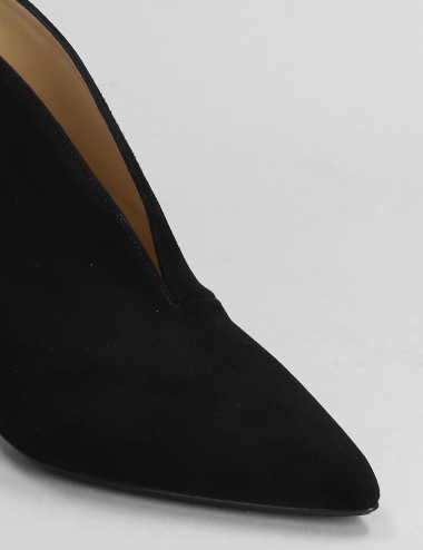 BLACK SUEDE ANKLE BOOTS