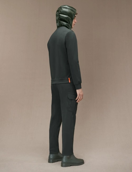 Giacca Winter Duck Hood Zip Soft Jkt verde foresta