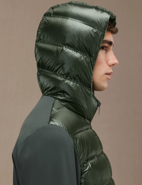 Giacca Winter Duck Hood Zip Soft Jkt verde foresta