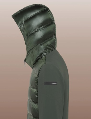 Giacca Winter Duck Hood Zip Soft Jkt verde foresta