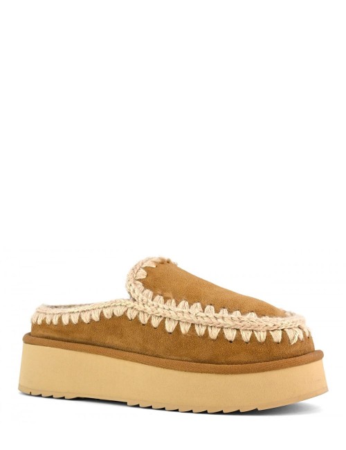 Ciabatta Clog eskimo platform Cognac