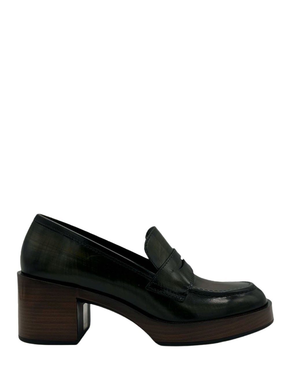 Mocassino con tacco CRISTIN musgo nepal