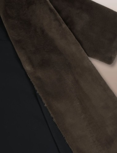Cappotto Eco Fur Kimono Coat Wom Jkt taupe