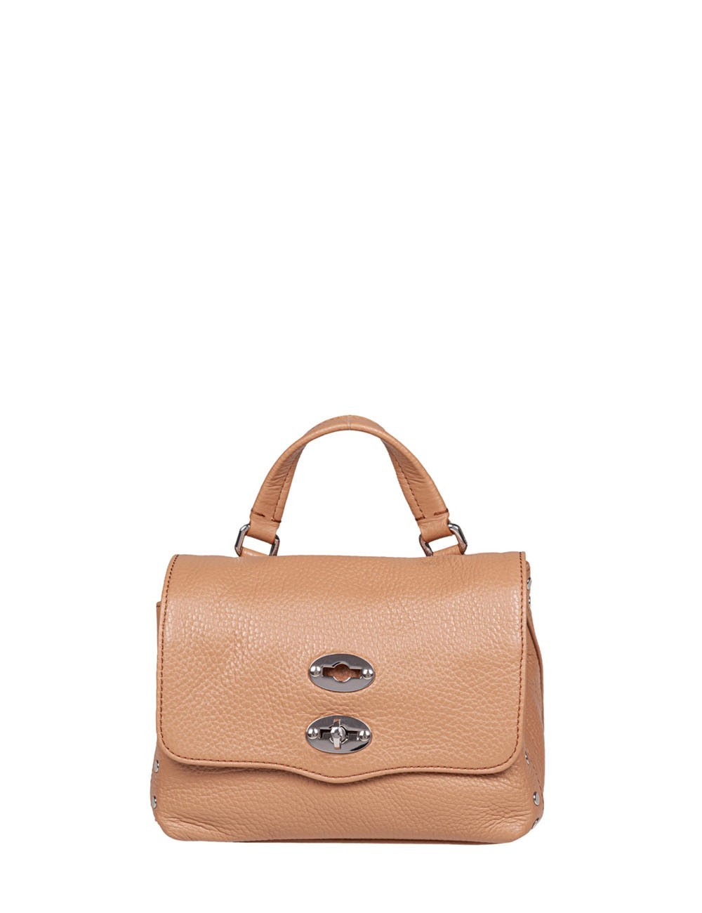 BORSA POSTINA DAILY GIORNO BABY IN PELLE MARTELLATA BROWN CANTUCCI
