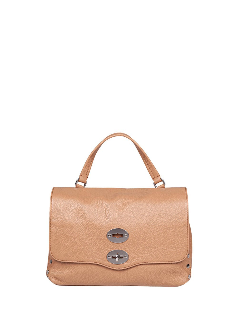 BORSA POSTINA DAILY GIORNO MEDIUM IN PELLE MARTELLATA BROWN CANTUCCI
