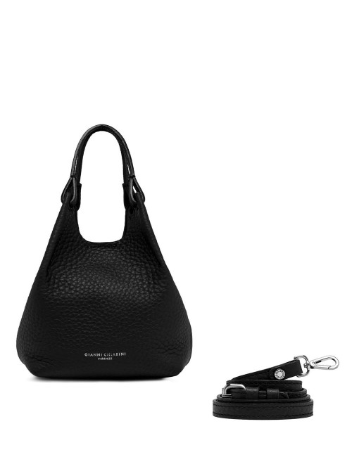 Borsa mini DUA con tracolla nero-castoro