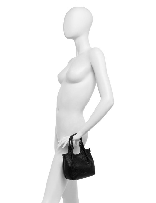 Borsa mini DUA con tracolla nero-castoro