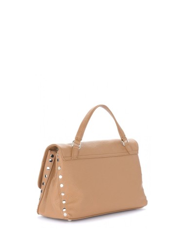 BORSA POSTINA DAILY GIORNO SMALL IN PELLE MARTELLATA BROWN CANTUCCI