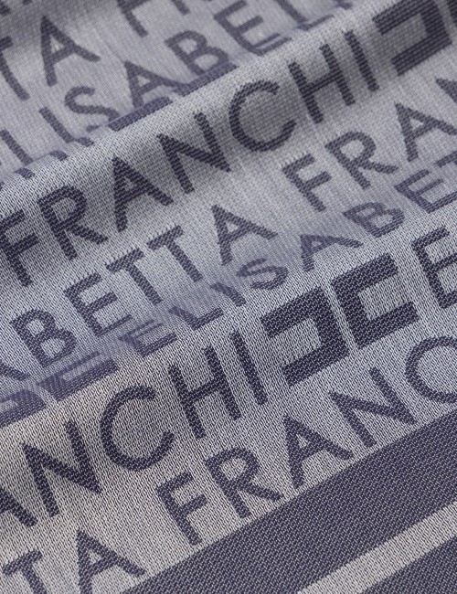 Pashmina grande in lurex jacquard oltremare