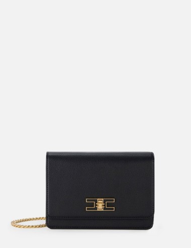 Small shoulder bag with groumette chain black