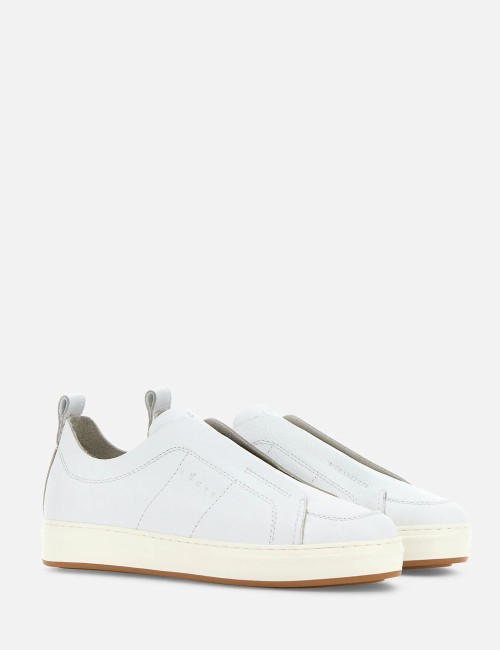 Sneakers H-TV in pellle Bianco