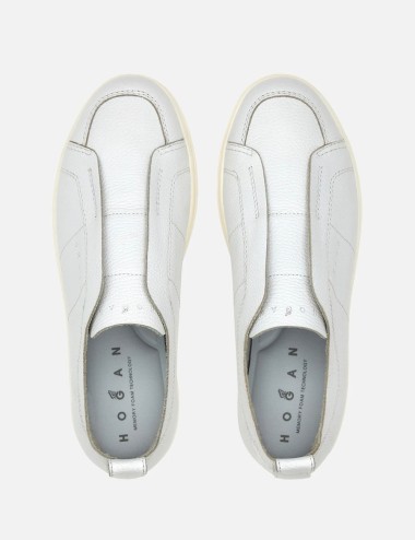 Sneakers H-TV in pellle Bianco