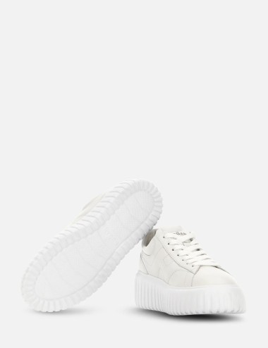 Sneakers H-Stripes con strass Bianco Argento