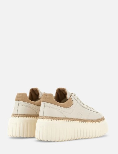Sneakers H-Stripes Avorio Marrone