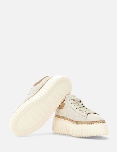 Sneakers H-Stripes Avorio Marrone