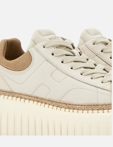 Sneakers H-Stripes Avorio Marrone