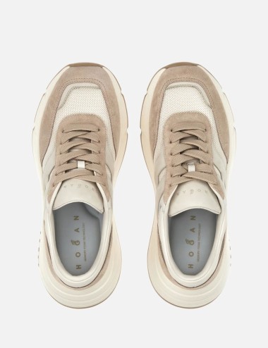 Sneakers Hi-Fi Avorio Marrone