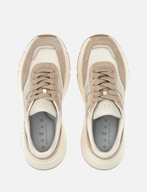 Sneakers Hi-Fi Avorio Marrone