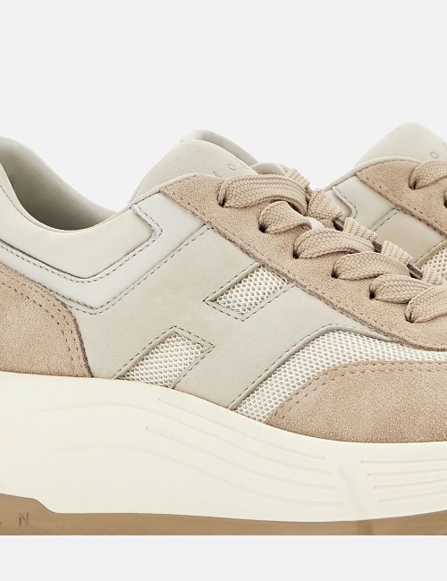 Sneakers Hi-Fi Avorio Marrone