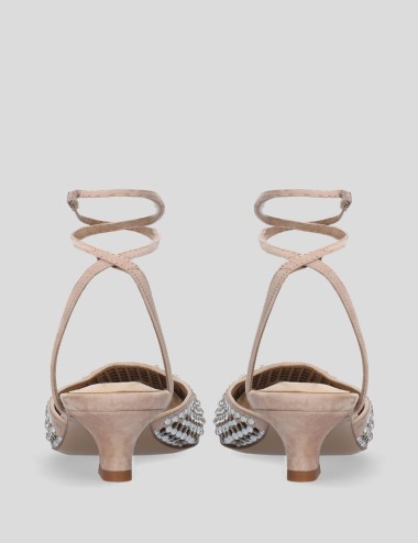 Scarpa con tacco PIA PUMP 45 con strass nude