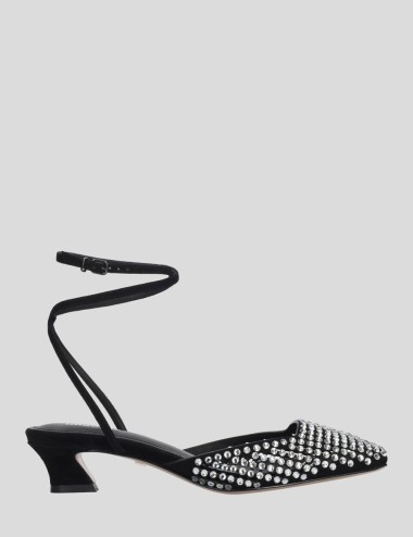 Scarpa con tacco PIA PUMP 45 con strass nera