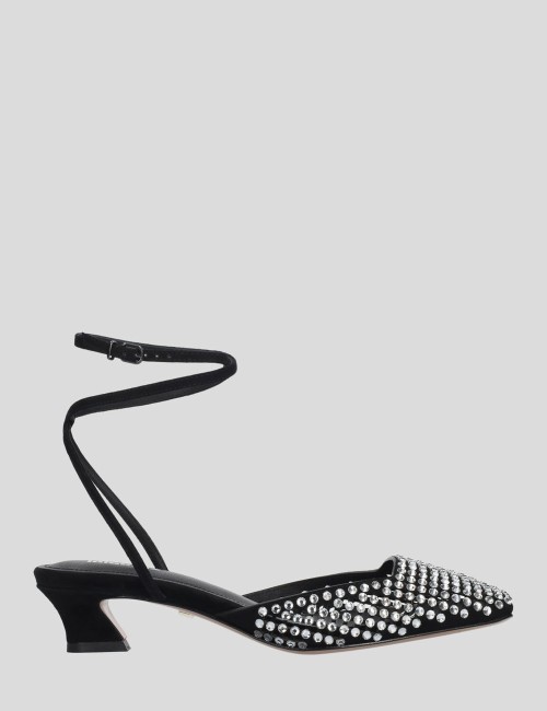 Scarpa con tacco PIA PUMP 45 con strass nera