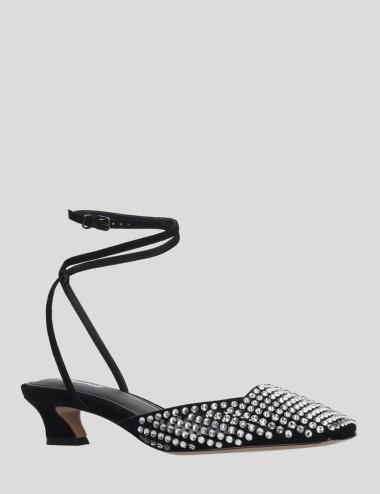 Scarpa con tacco PIA PUMP 45 con strass nera