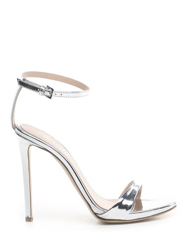 MICOL high platform sandal mirrored silver
