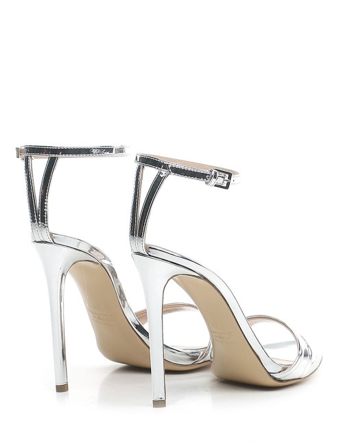 MICOL high platform sandal mirrored silver