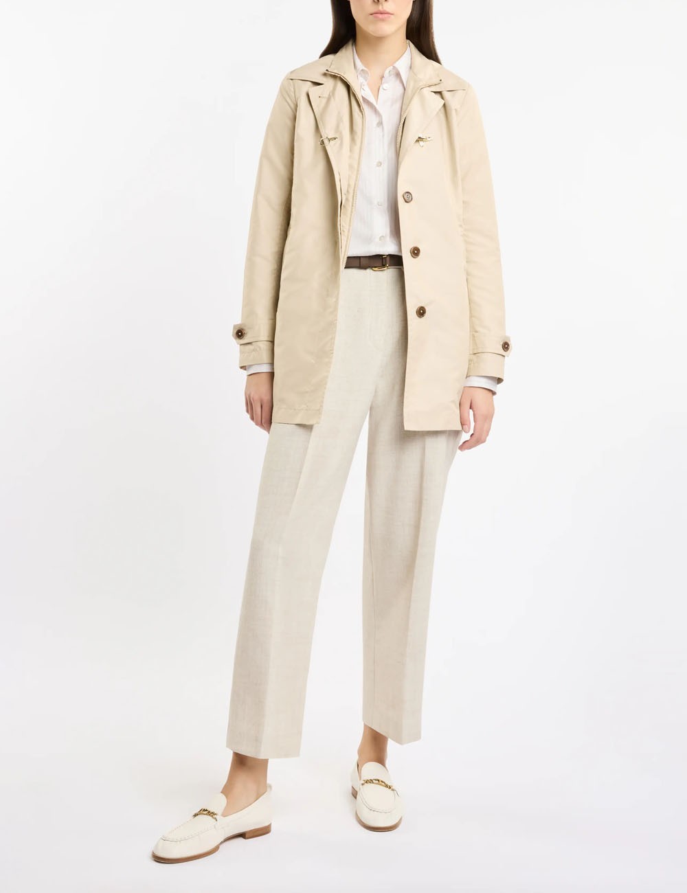 Morning Coat in Technical Poplin beige