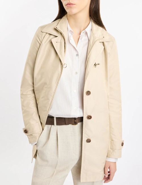 Morning Coat in Technical Poplin beige