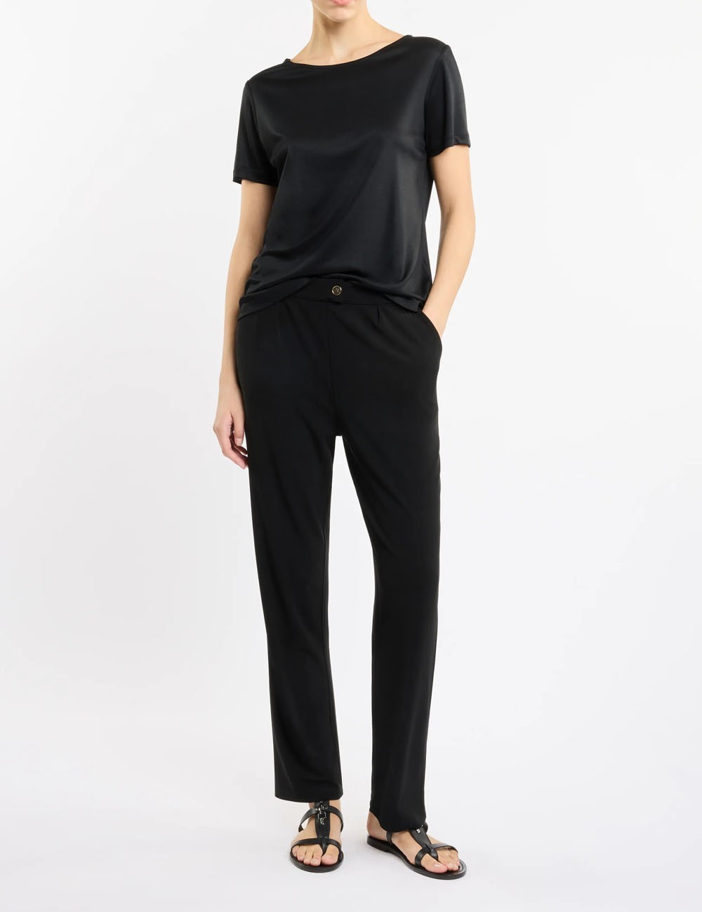 Trousers in Jersey black