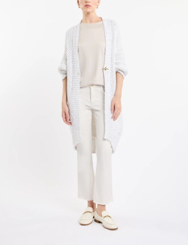 Pantaloni 5 Tasche in Cotone Stretch bianco