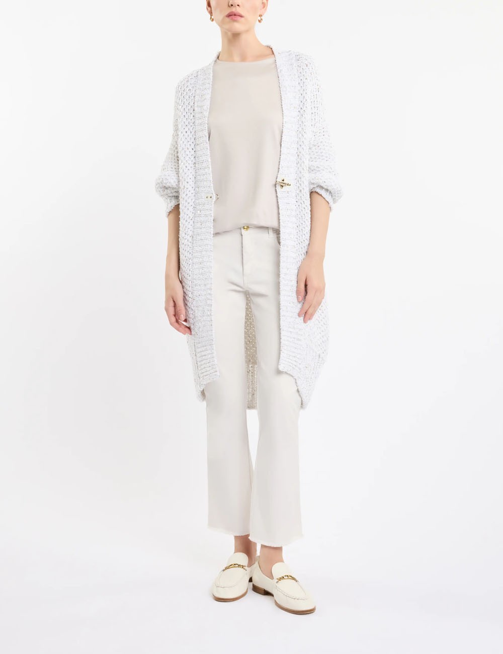 Pantaloni 5 Tasche in Cotone Stretch bianco