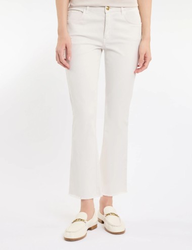 Pantaloni 5 Tasche in Cotone Stretch bianco