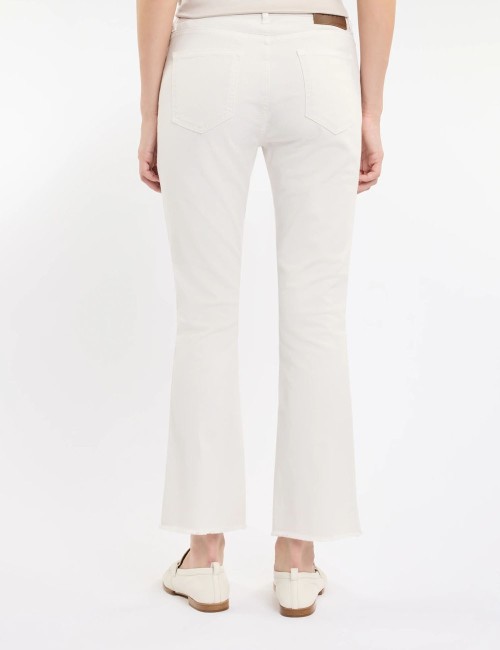 Pantaloni 5 Tasche in Cotone Stretch bianco
