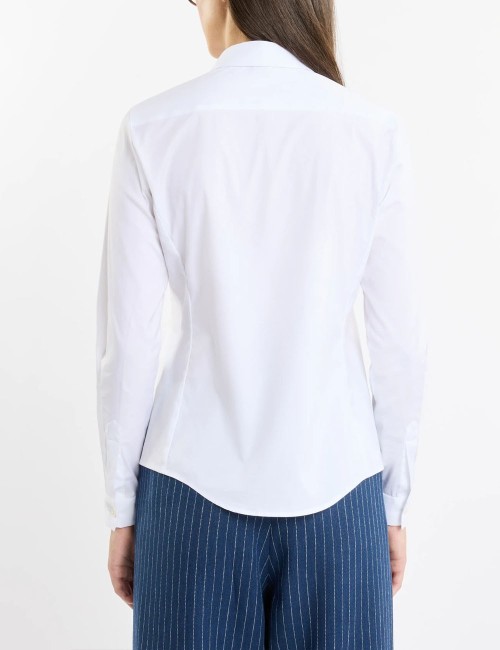 Slim Shirt in Stretch Poplin white